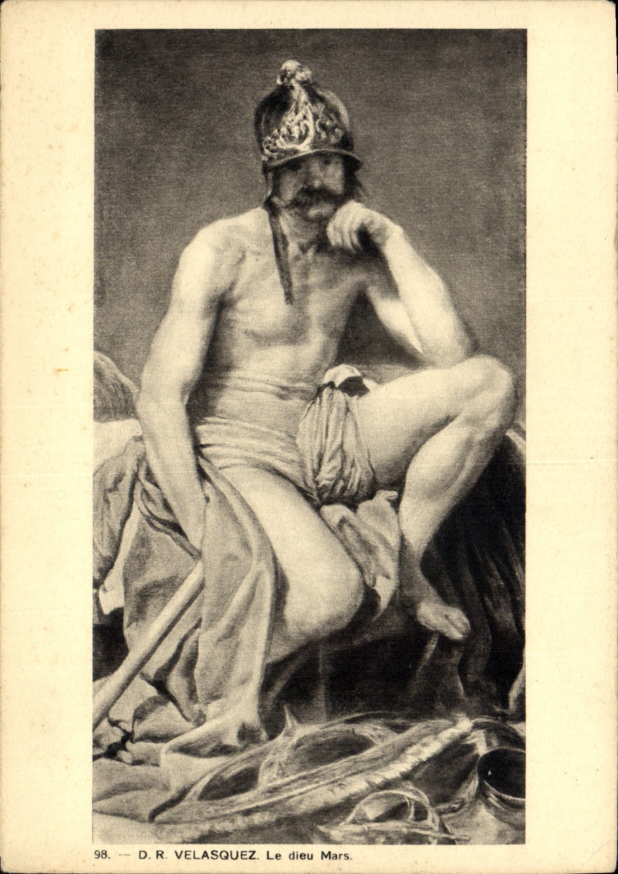 VINTAGE POSTCARD Velasquez God Mars