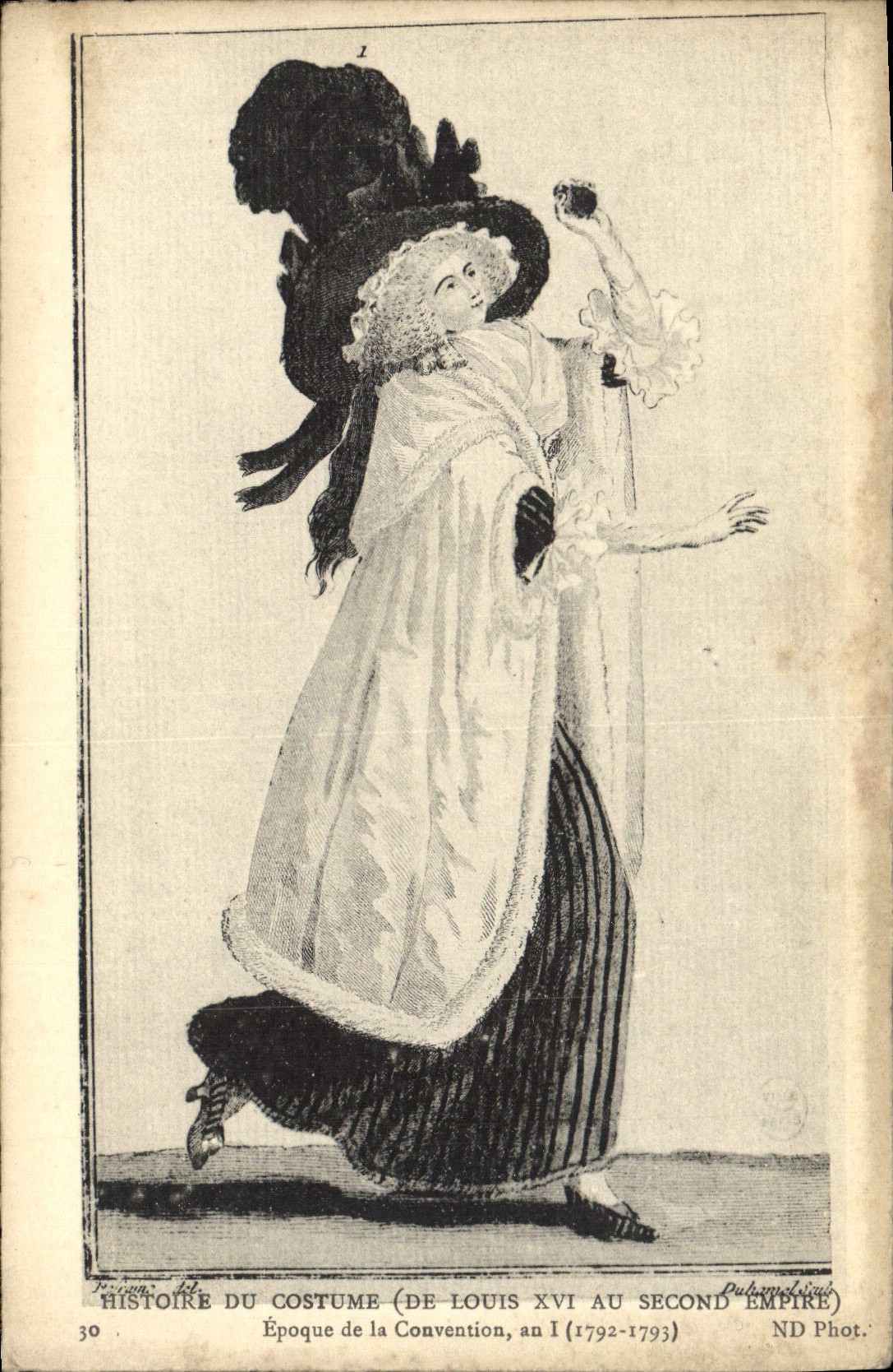 VINTAGE POSTCARD History Of the Costume Time of Convention