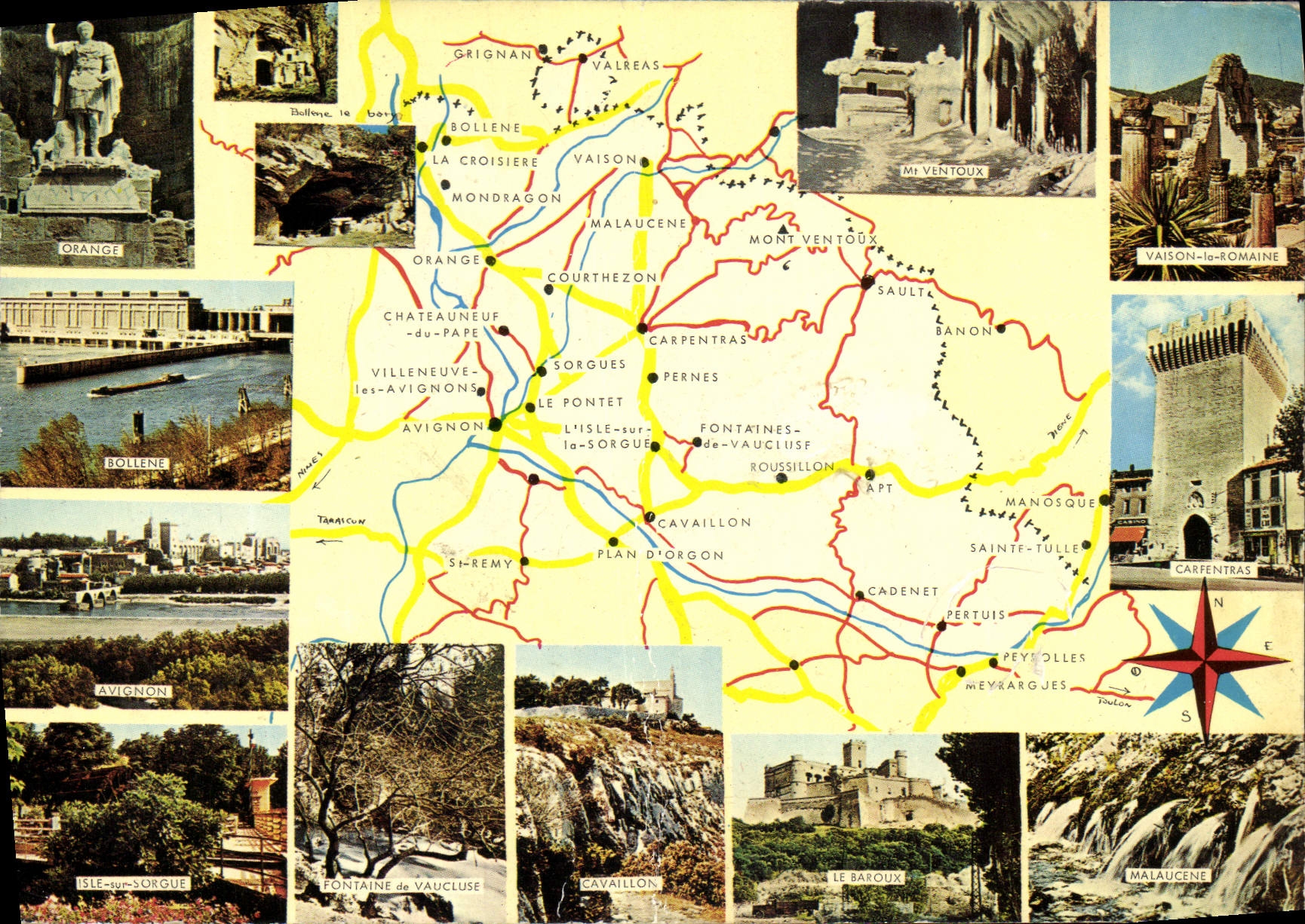 MODERN CARD Regionole Chart Of Vaucluse