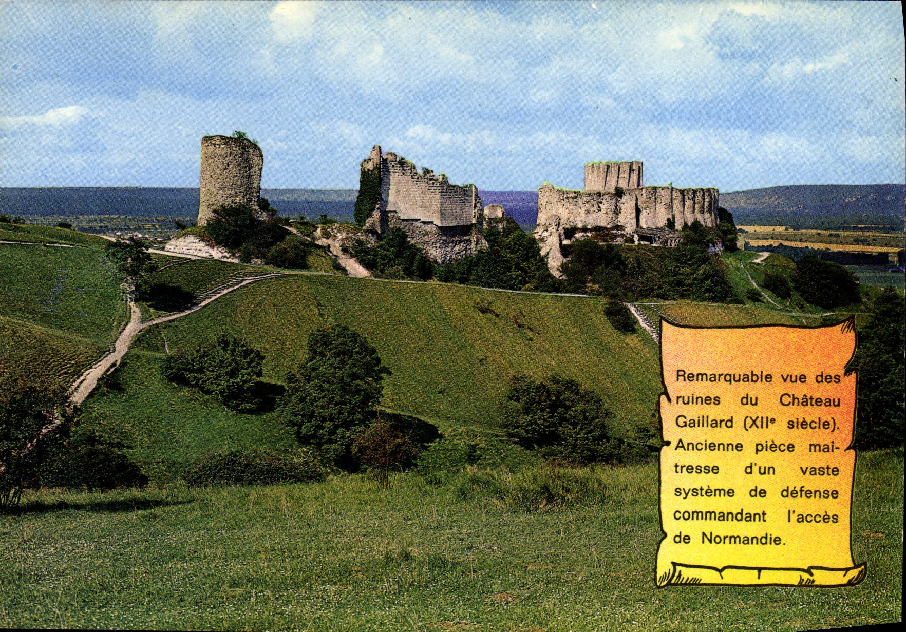 CPM Les Andelys Remarquable Vue Des Ruines Du Chaetau Gaillerd