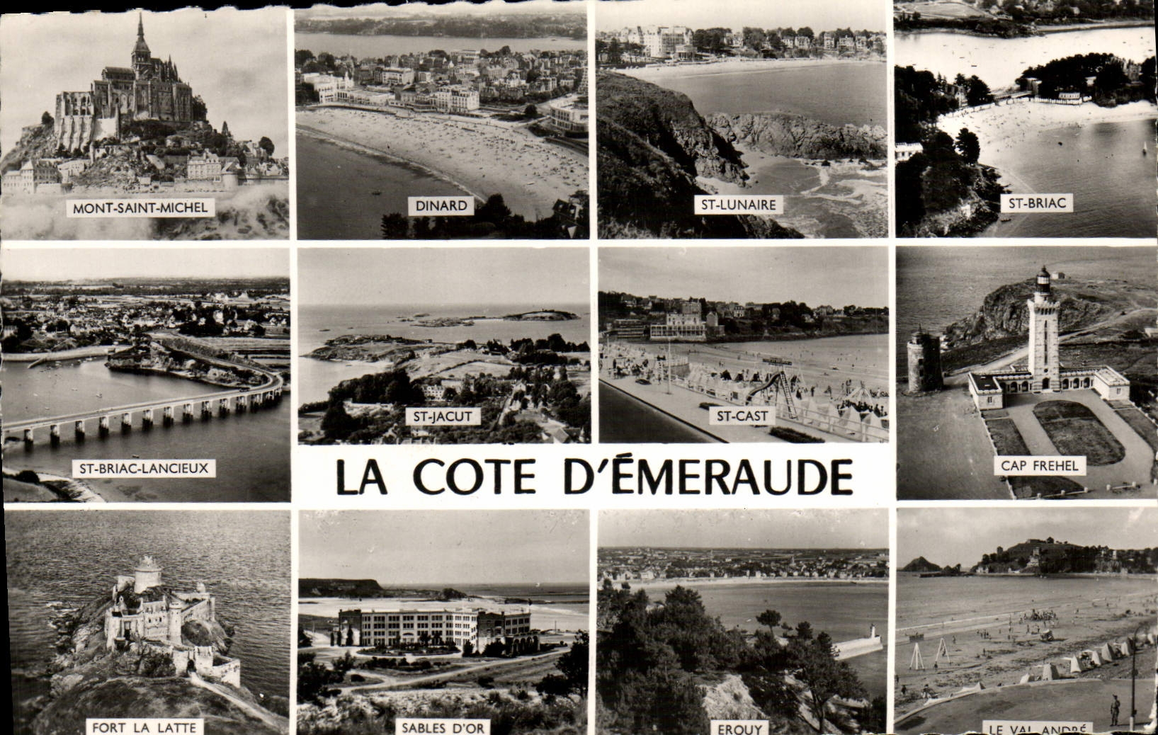 CPM La Cote D'Emeraude Mont Saint michel Dinard St Lunaire St Briac Cap Frehel Fort La latte