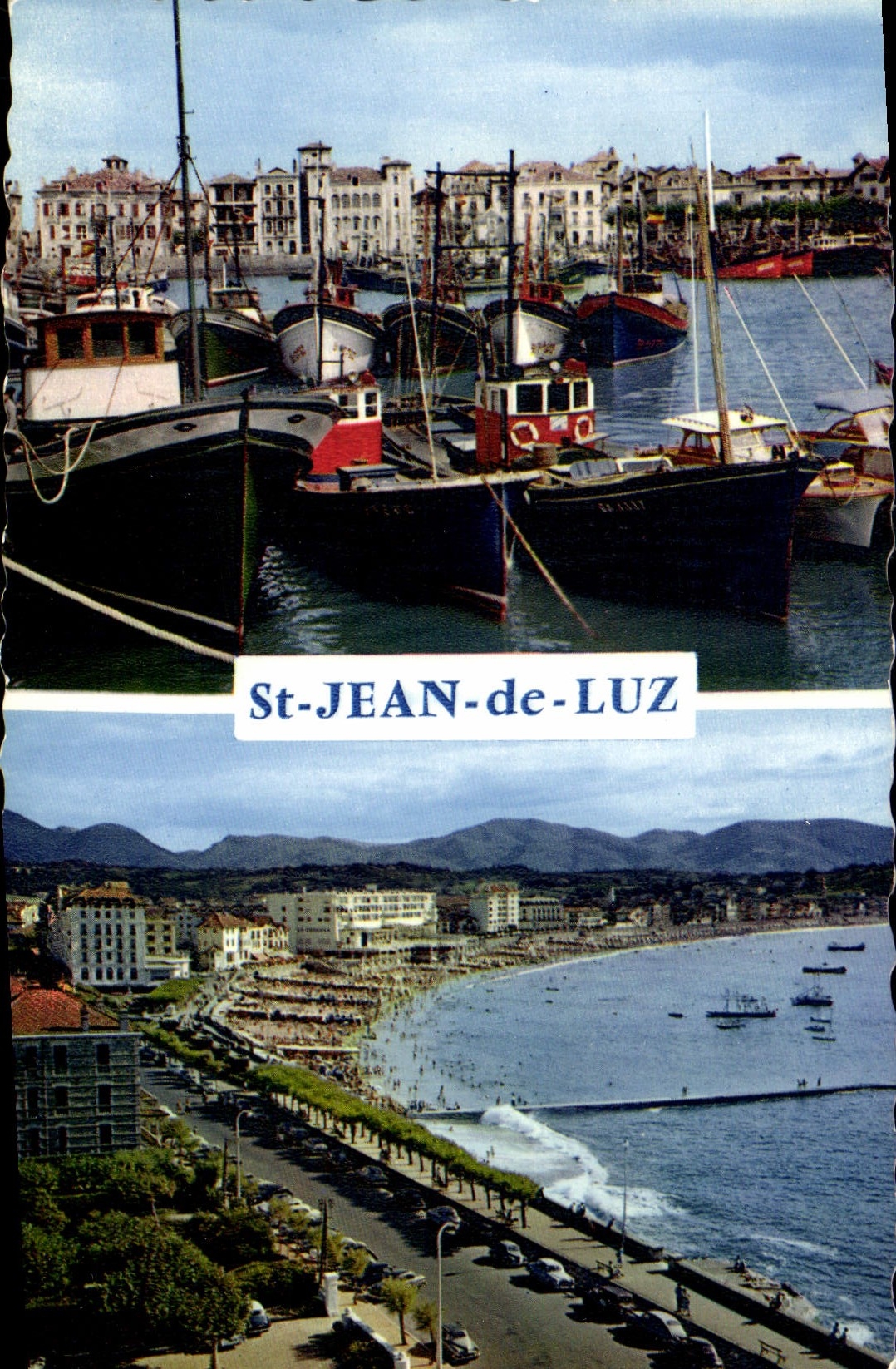 CPM St Jean De Luz Le Port Et La Maison De l'Infante La Plage Bateaux de peche 