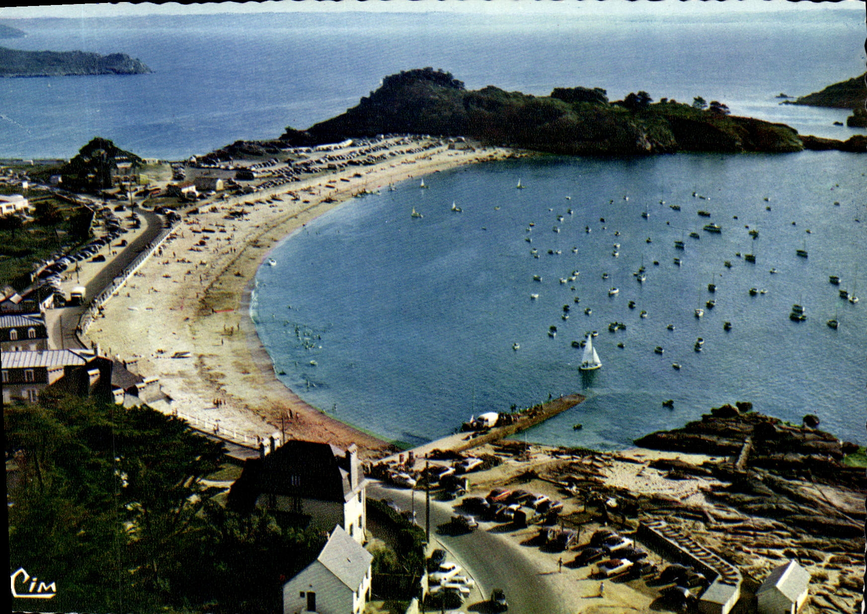 MODERN CARD Trebeurden View Air Of the Port