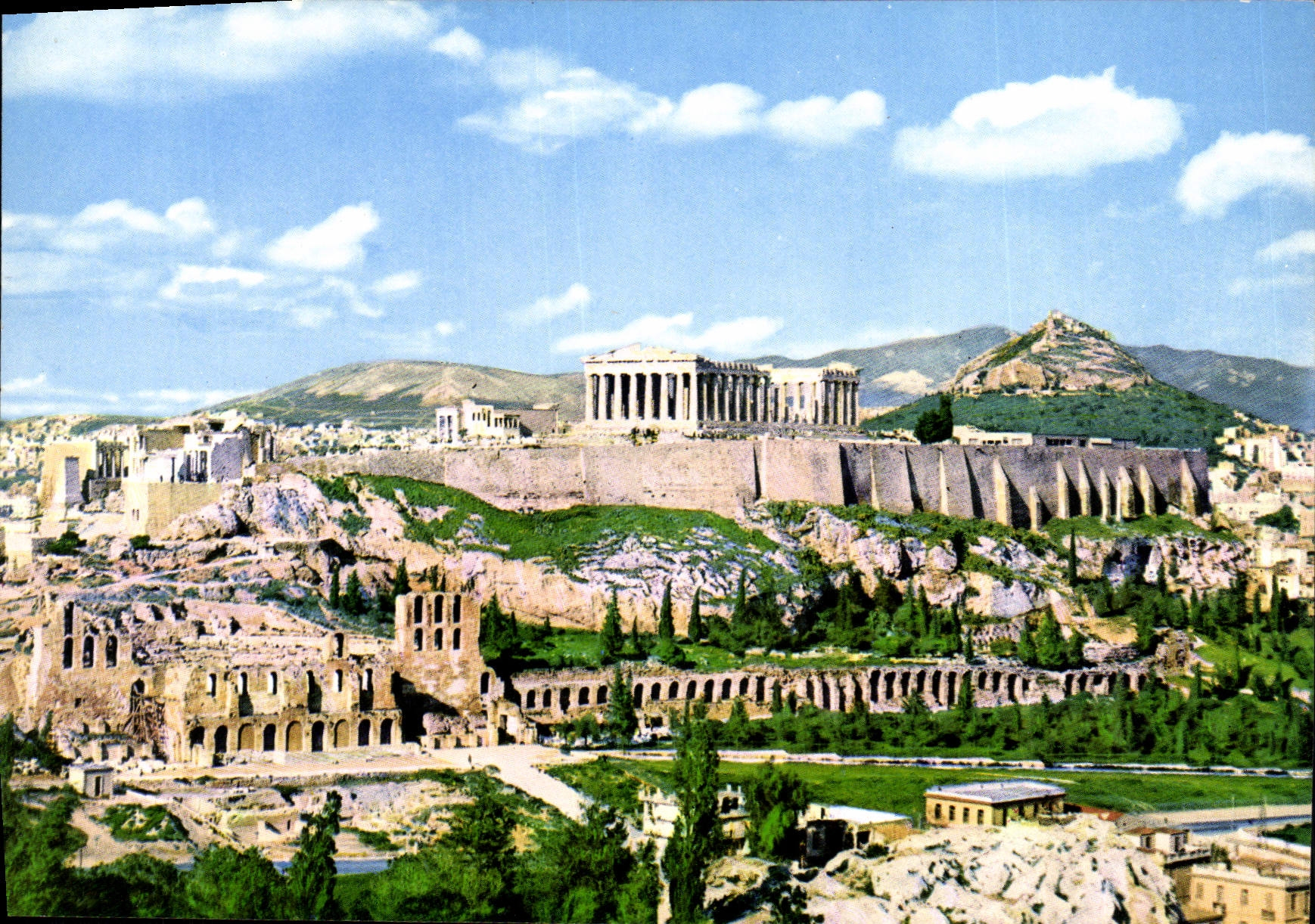 MODERN CARD Aohnai Athens View Off Acropolie