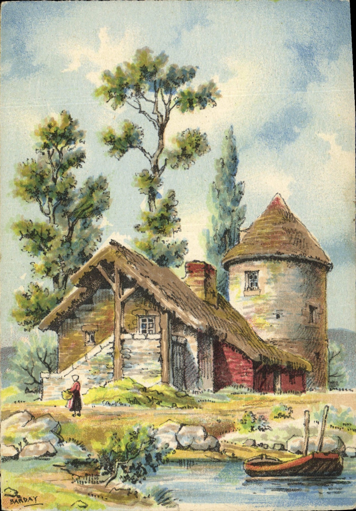 CPA Fantaisie Vue artistique Maison