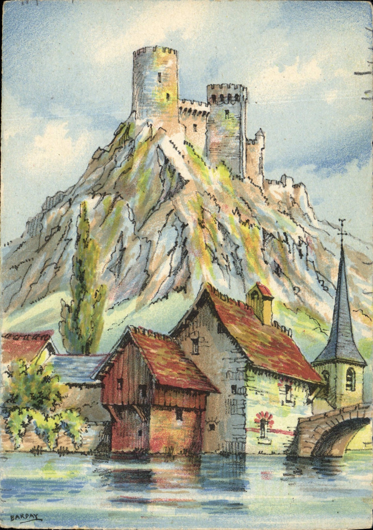 CPA Fantaisie Vue artistique Chateau