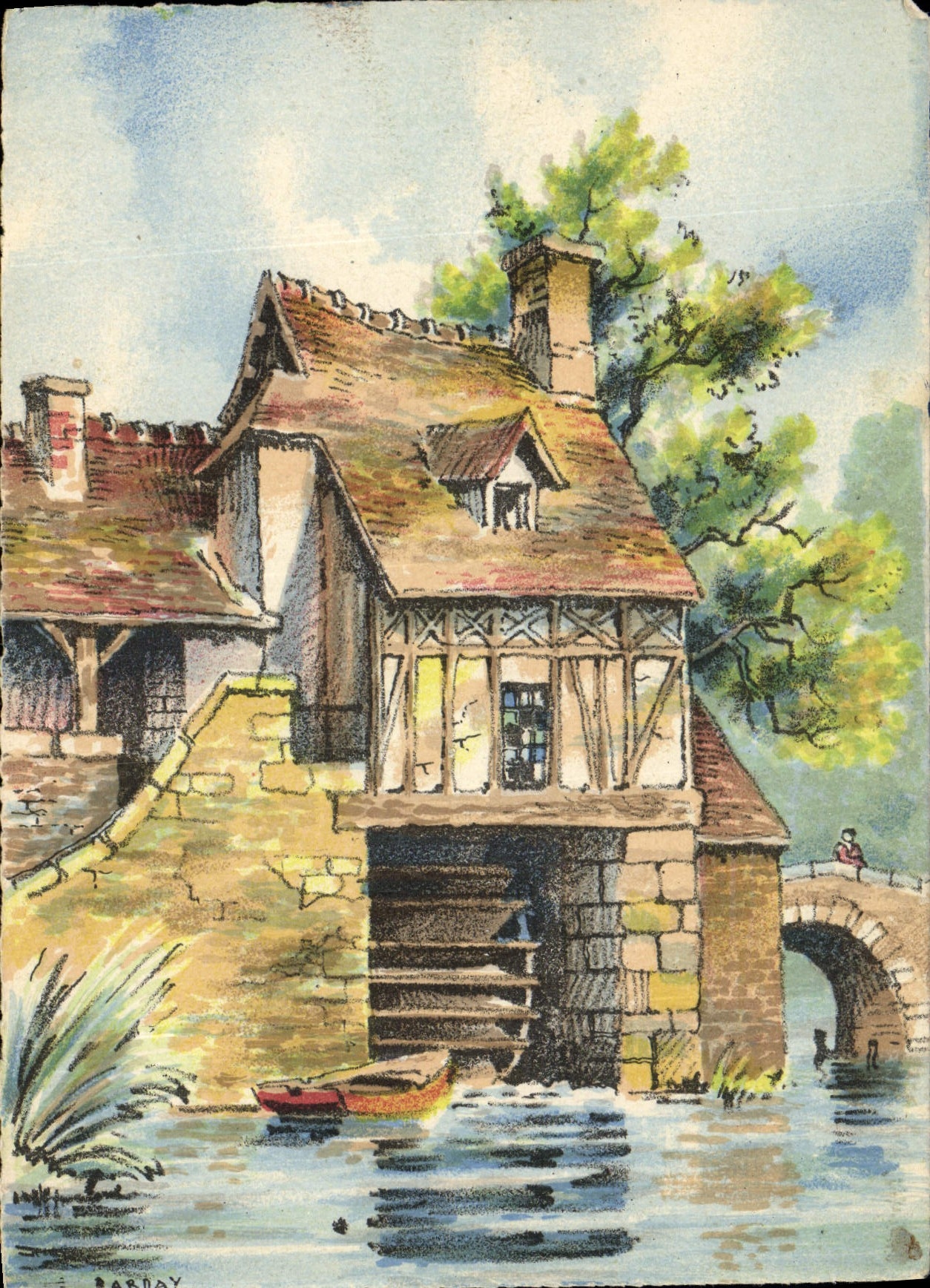 VINTAGE POSTCARD Fantasy Seen artistic