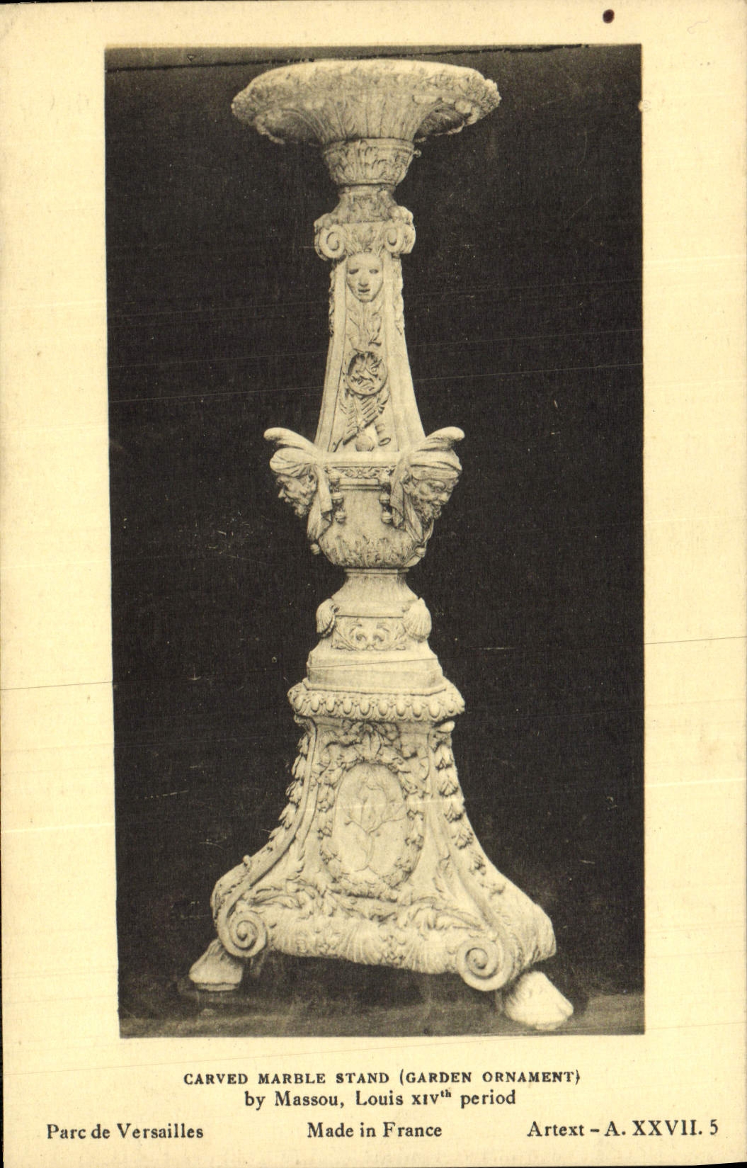 CPA Carved Marble Stand Parc De Versailles