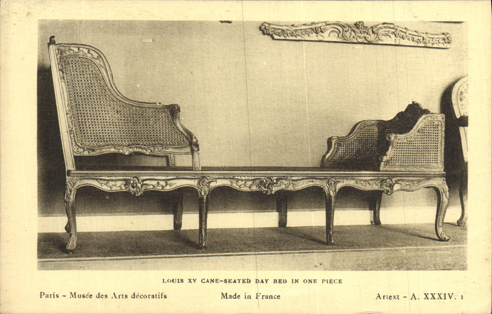 VINTAGE POSTCARD Louis Day Duck Seated Day Bed In One Paris Part