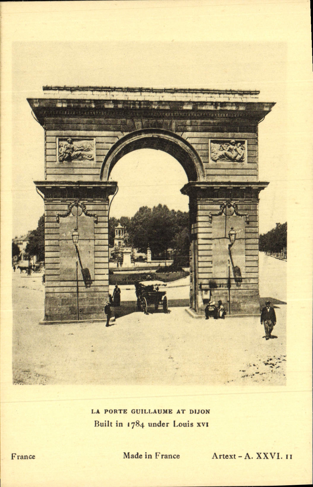 VINTAGE POSTCARD the Gate Guillaume At Dijon