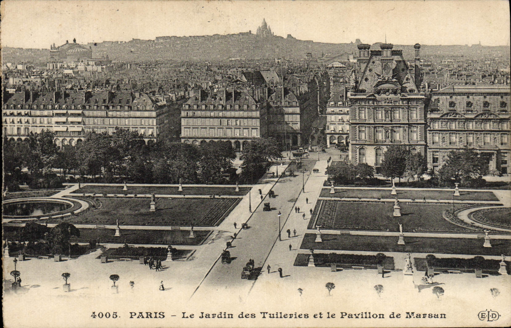 CPA Paris Le Jardin Des Tuileries Et Le Pavillon De Marsan