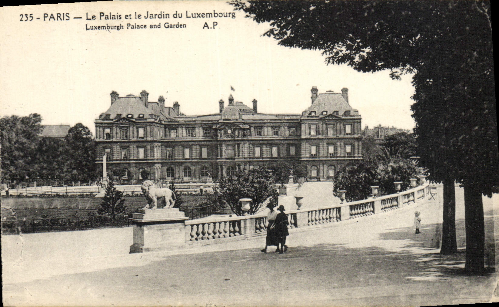 CPA Paris Le Palais Et Le Jardin Du Luxembourg