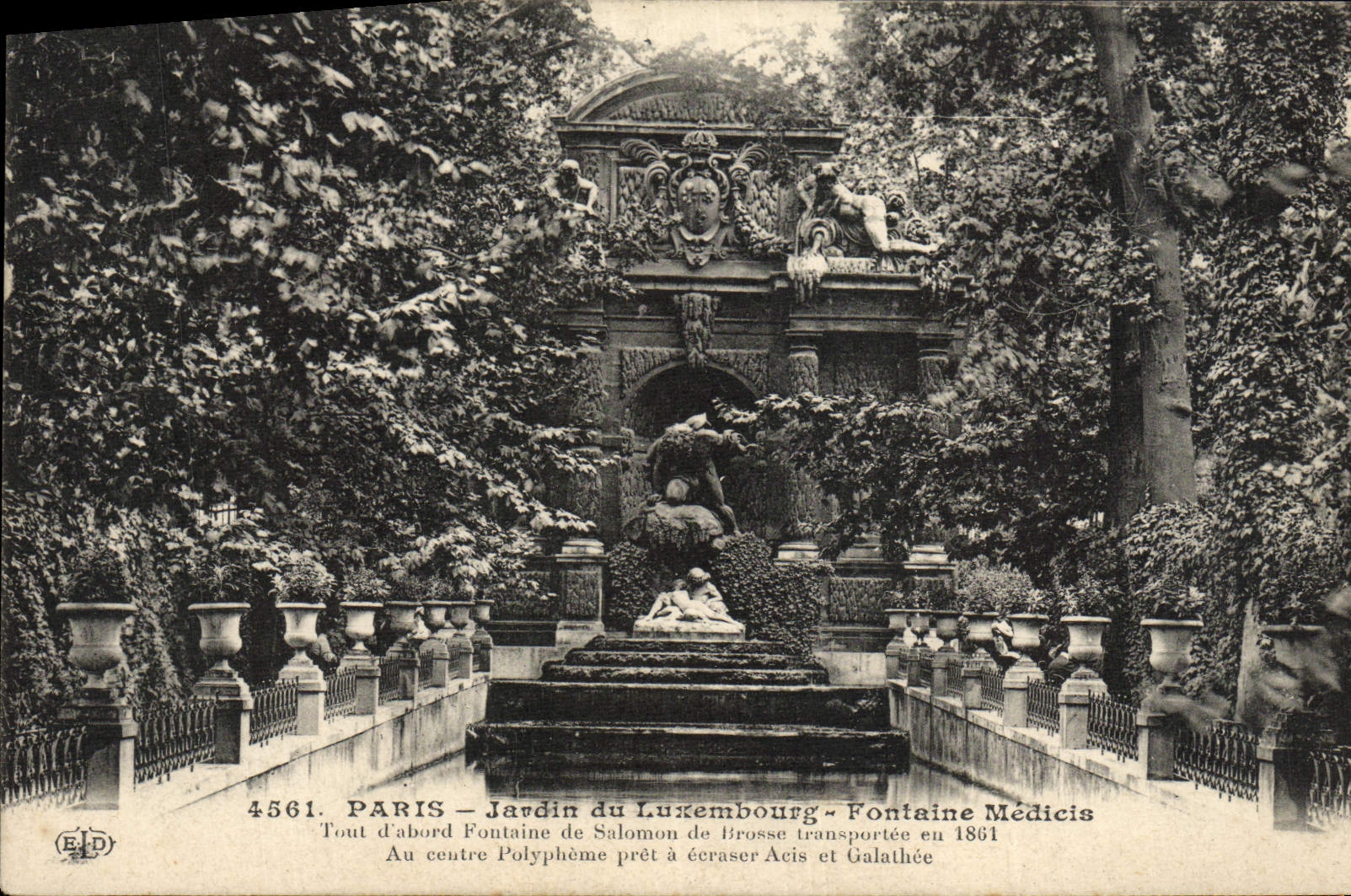 CPA Paris Jardin Du Luxembourg Fontaine Medicis