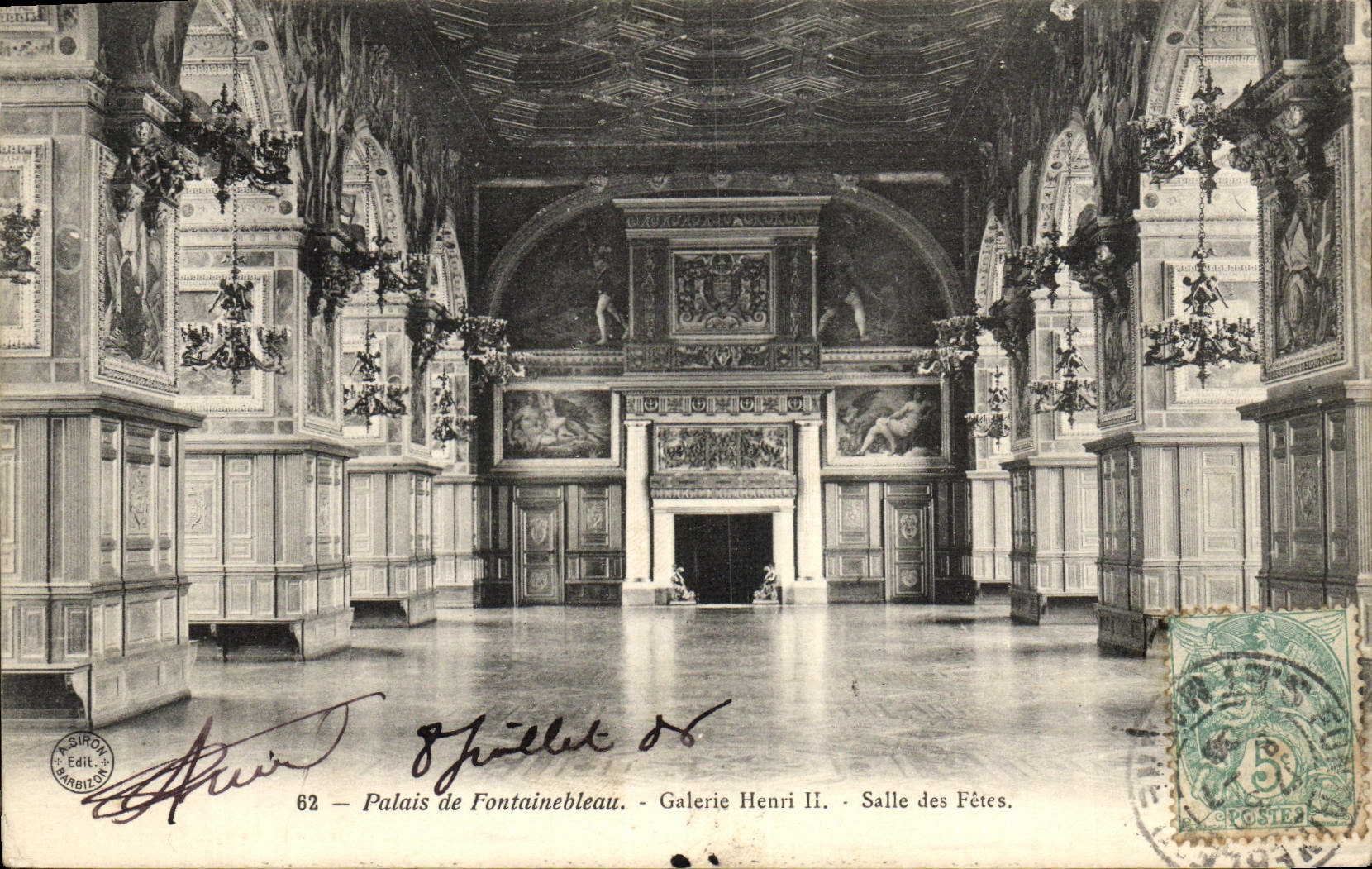 CPA Palais De Fontainebleau Galerie Henri II Salle des fetes