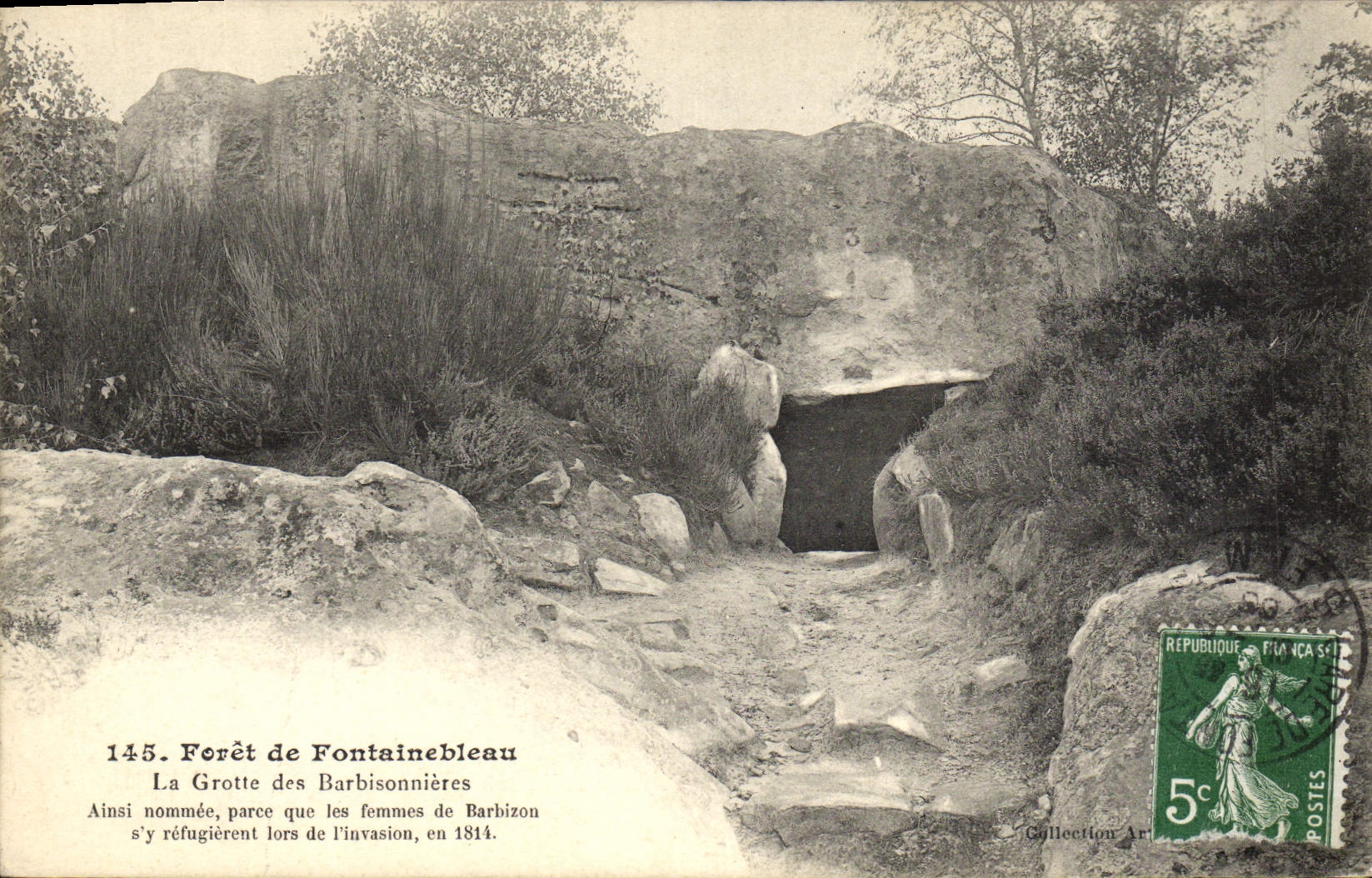 CPA Foret De Fontainebleau La Grotte Des Barbisonnieres