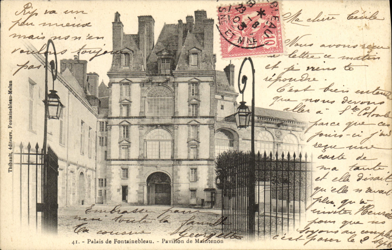 CPA Palais De Fontainebleau Pavillon De Maintenon