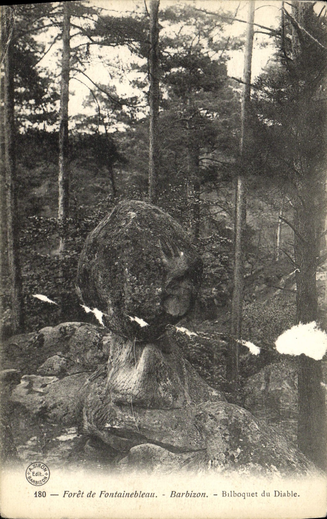 VINTAGE POSTCARD Drill De Fontainebleau Barbizon Cup-and-ball Of the Devil