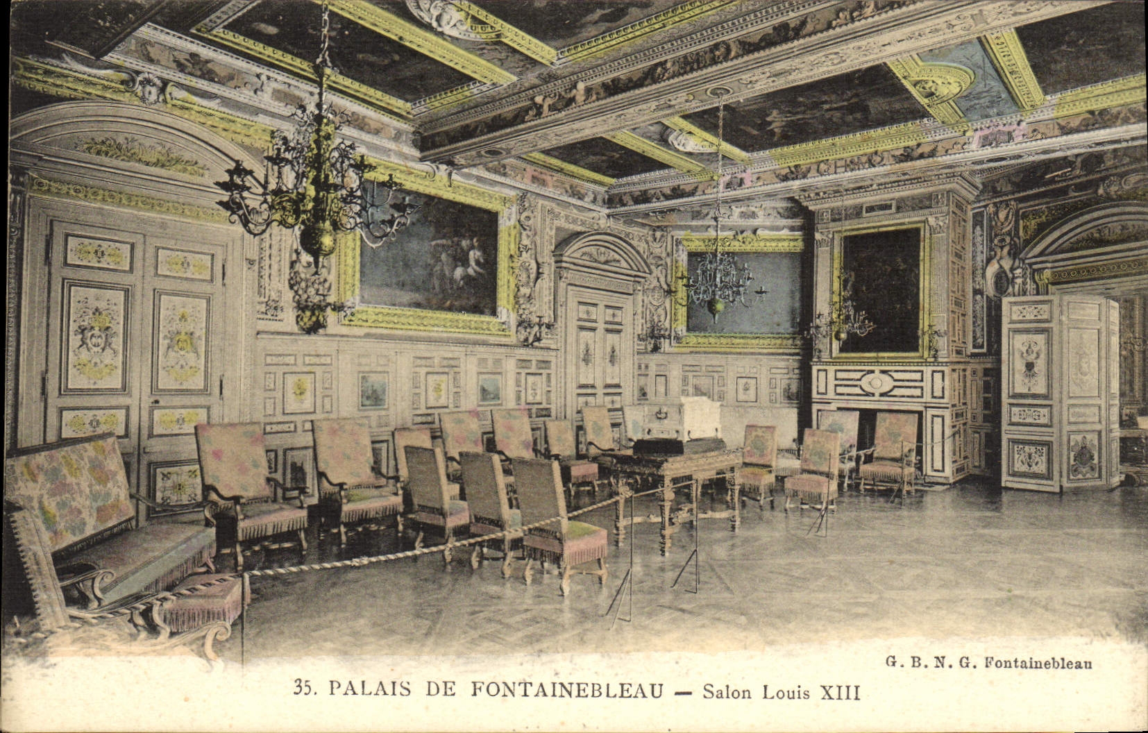 CPA Palais De Fontainebleau Salon Louis XIII