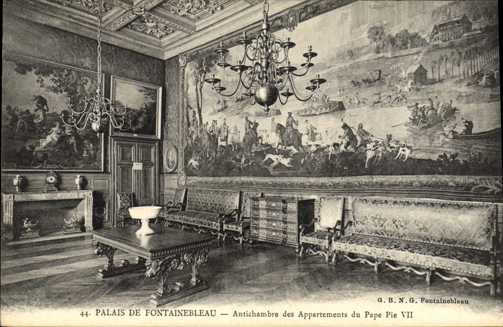CPA Palais De Fontainebleau Antichambre Des Appartements Du Pape Pie Pie VII
