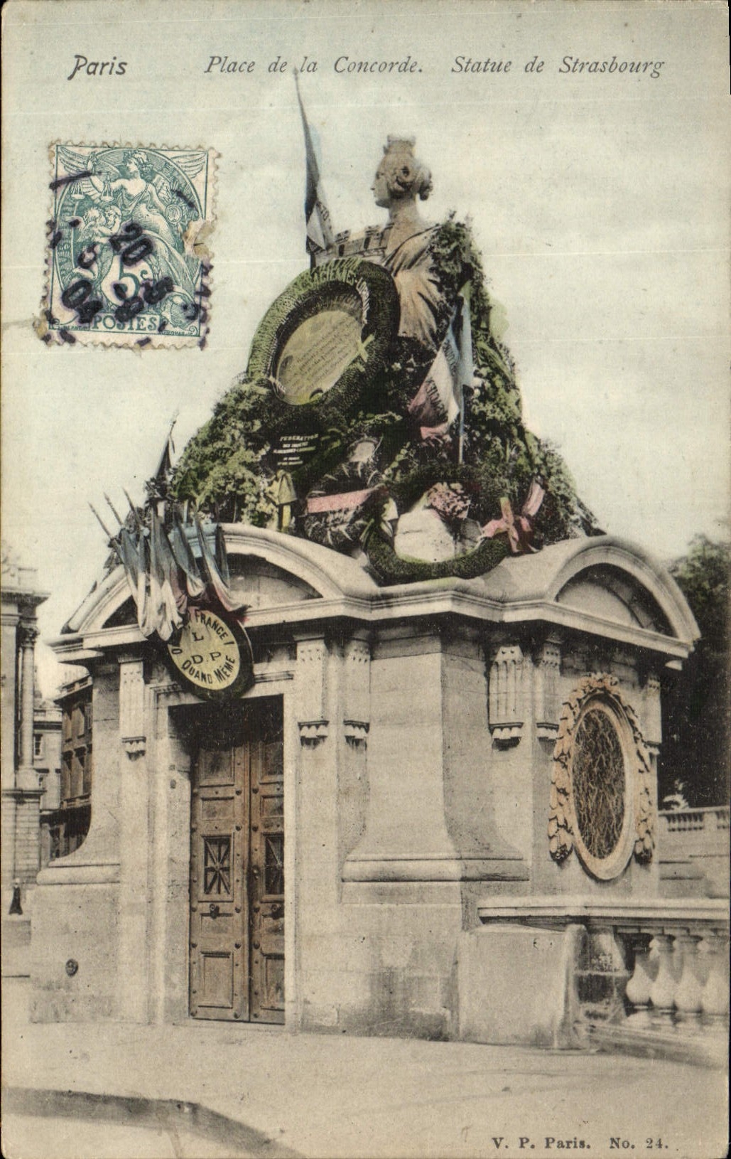 VINTAGE POSTCARD Paris Place Harmony Rules Of Strasbourg