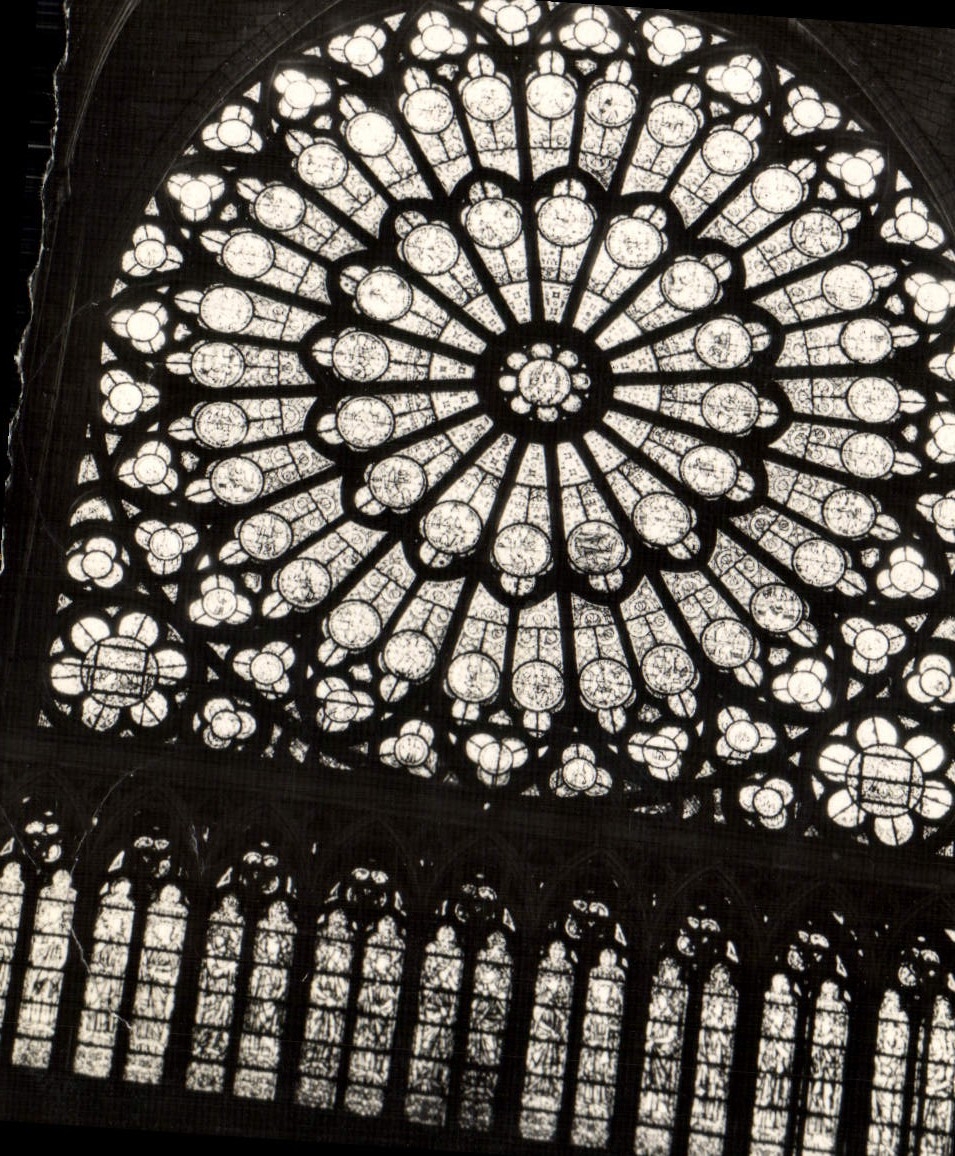 VINTAGE POSTCARD Small Notre Dame Large Northern Rosette