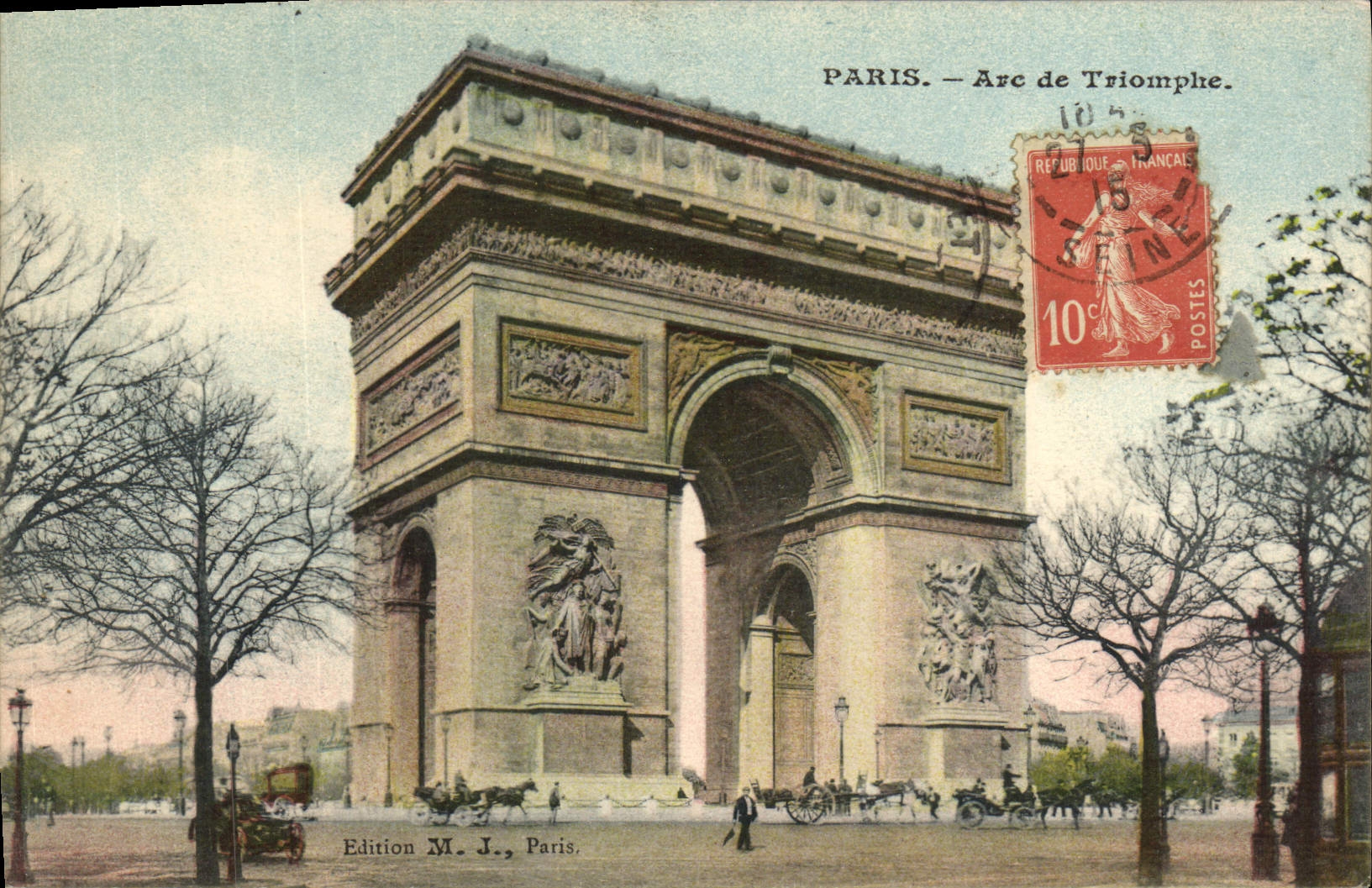 CPA Paris Arc De Triomphe