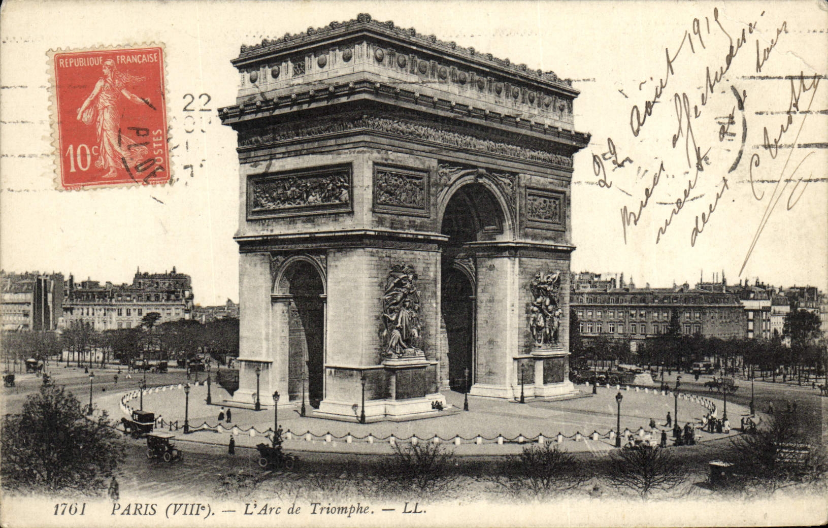 CPA Paris L'Arc De Triomphe