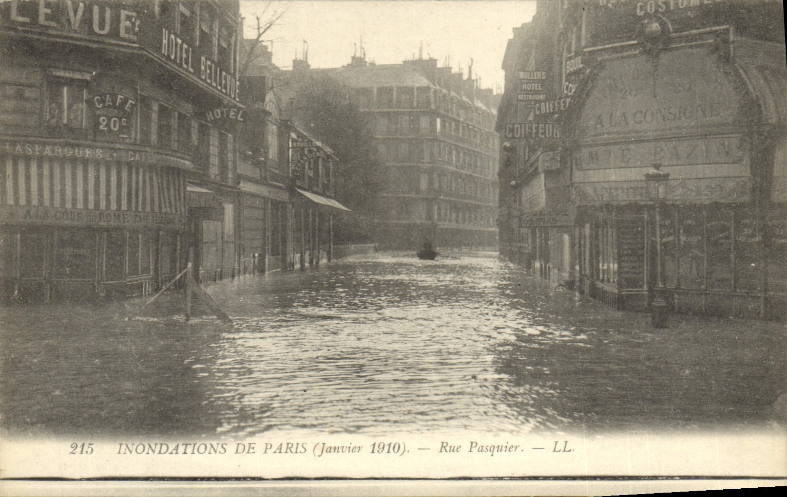 CPA Inondations De Paris Rue Pasquier