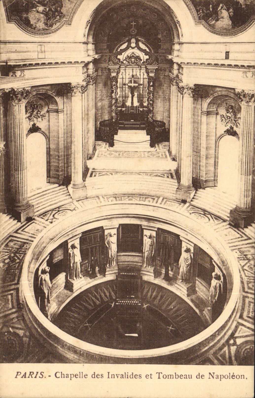 VINTAGE POSTCARD Paris Vault Of the Invalids And Tomb Of Napoleon 1st