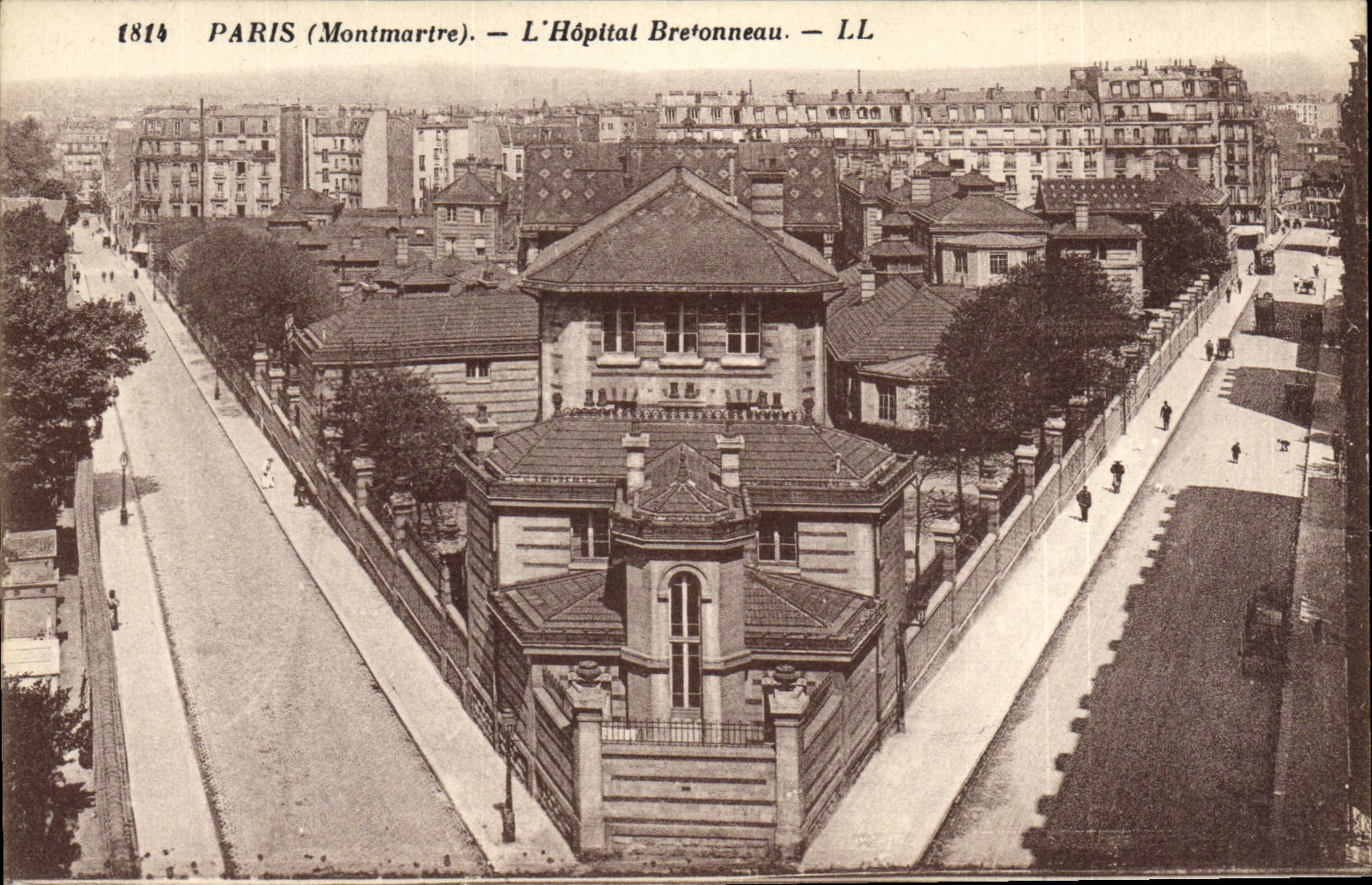 VINTAGE POSTCARD Paris the Hospital Bretonneau Hospital Health