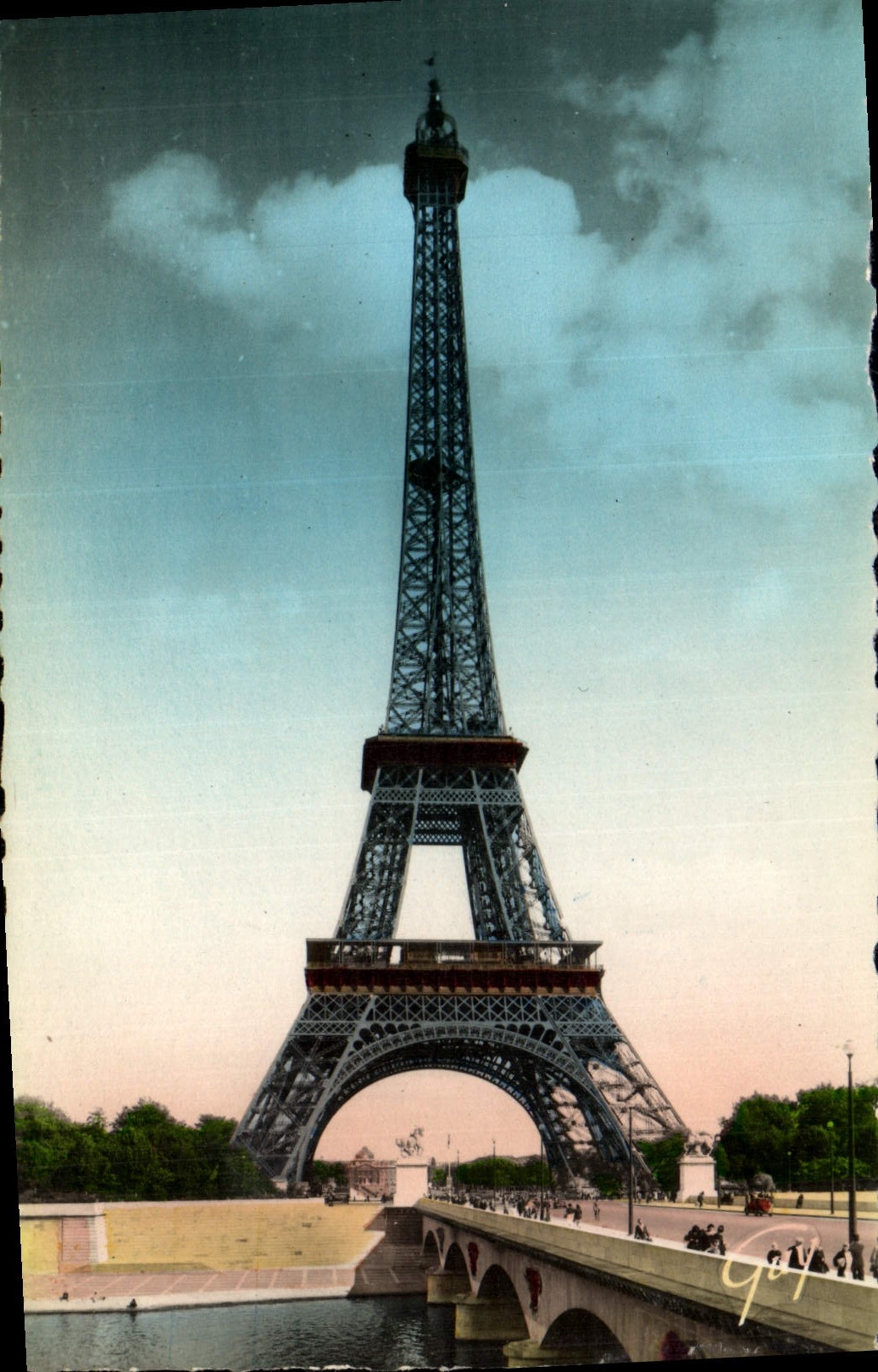 POSTAL MODERNA París y sus maravillas el puente D Iena y la torre Eiffel