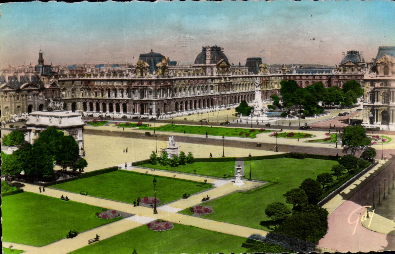 CPM Paris Et Ses Merveilles Perspective Sur La Place Du Carrousel Et Le Palais Du Louvre