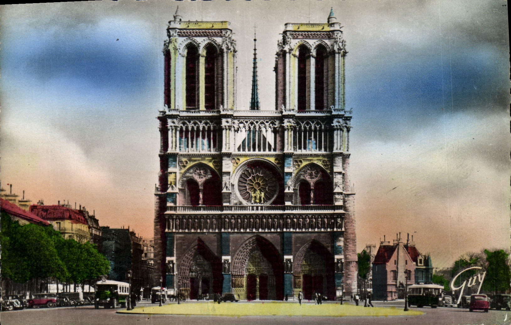 CPM Paris Et Ses Merveilles Facade De La Cathedrale Notre Dame