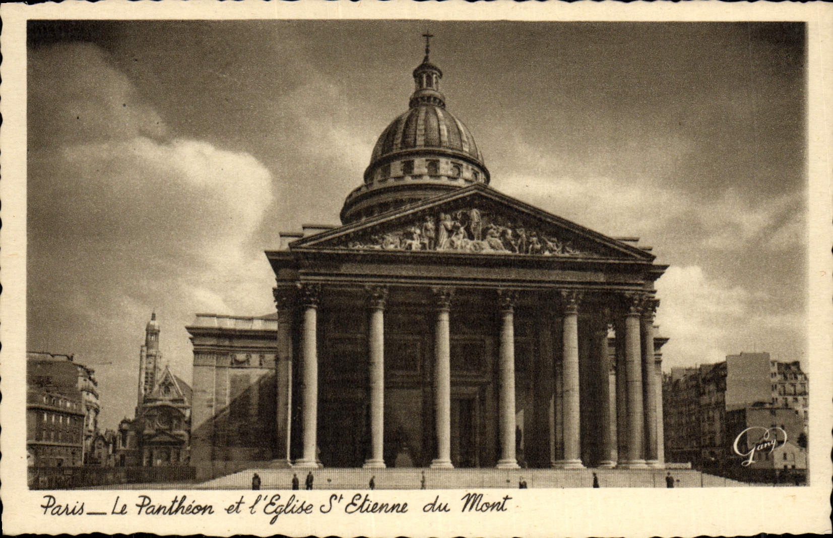 MODERN CARD Paris the Pantheon And the Church St Etienne Of the Mount