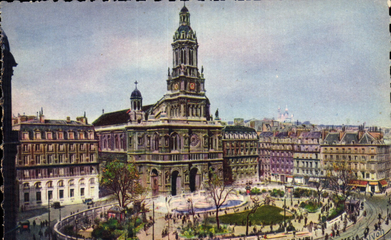 CPM Paris En Flanant L'Eglise De La Trinite