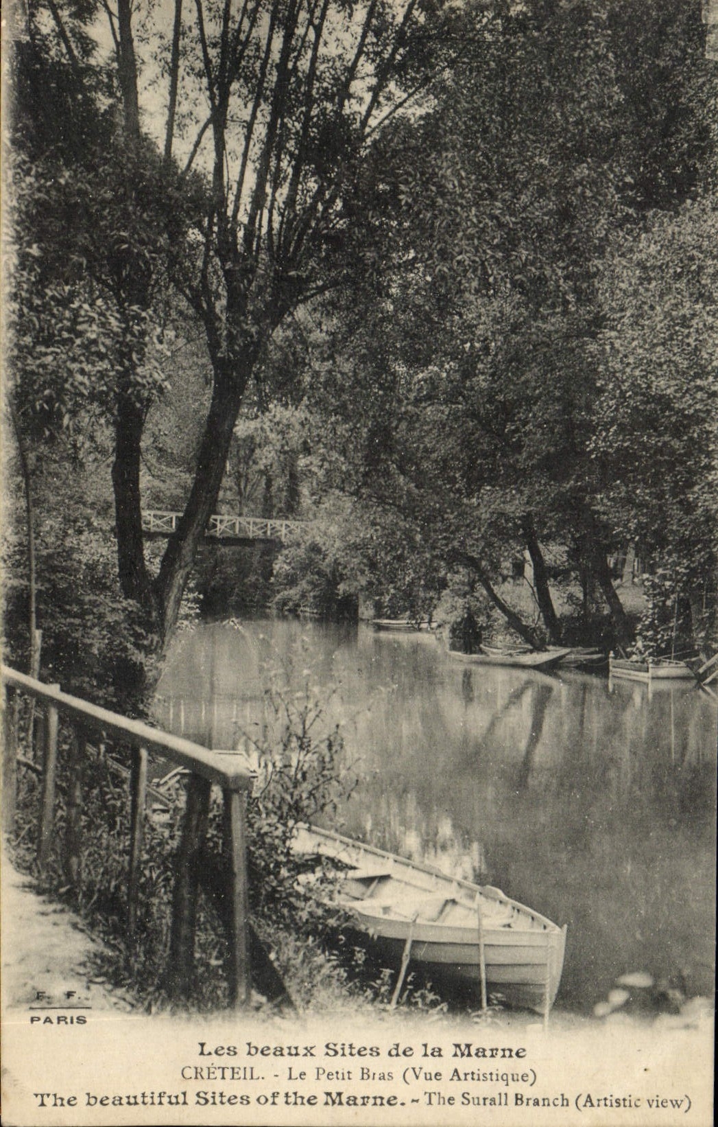 VINTAGE POSTCARD Beautiful the Site Of the Creteil Marne the Small Arm