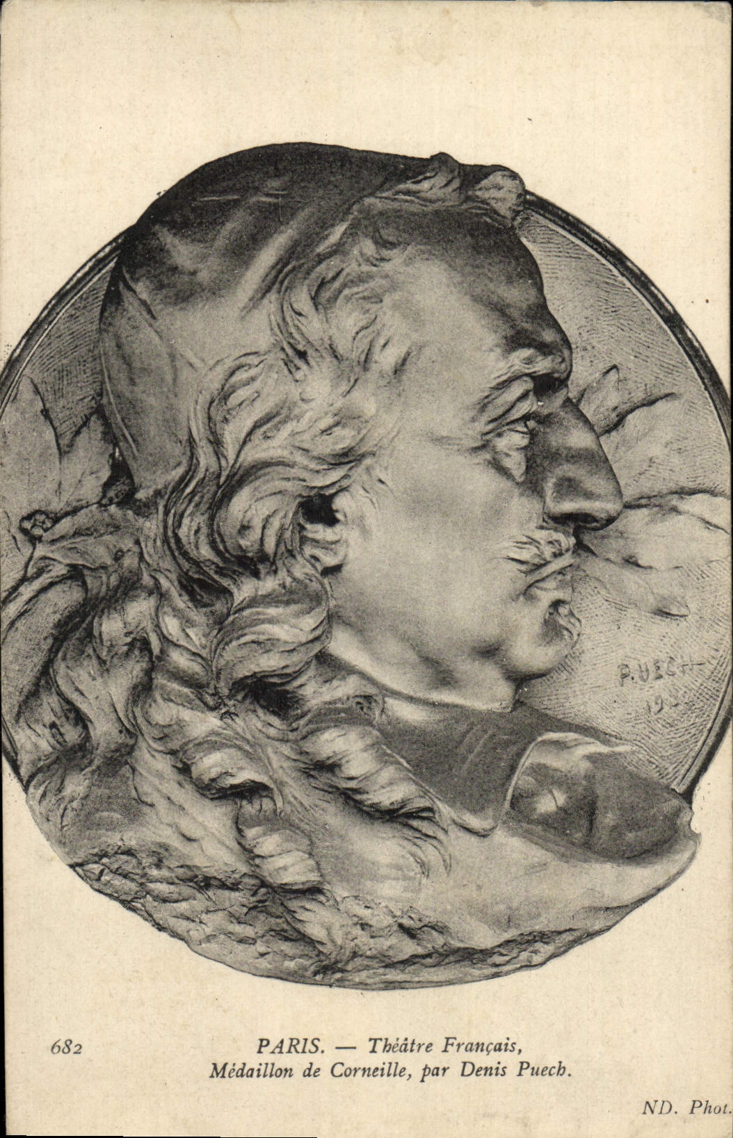 CPA Paris Theatre Francais Medaillon De Corneille APr Denis Puech