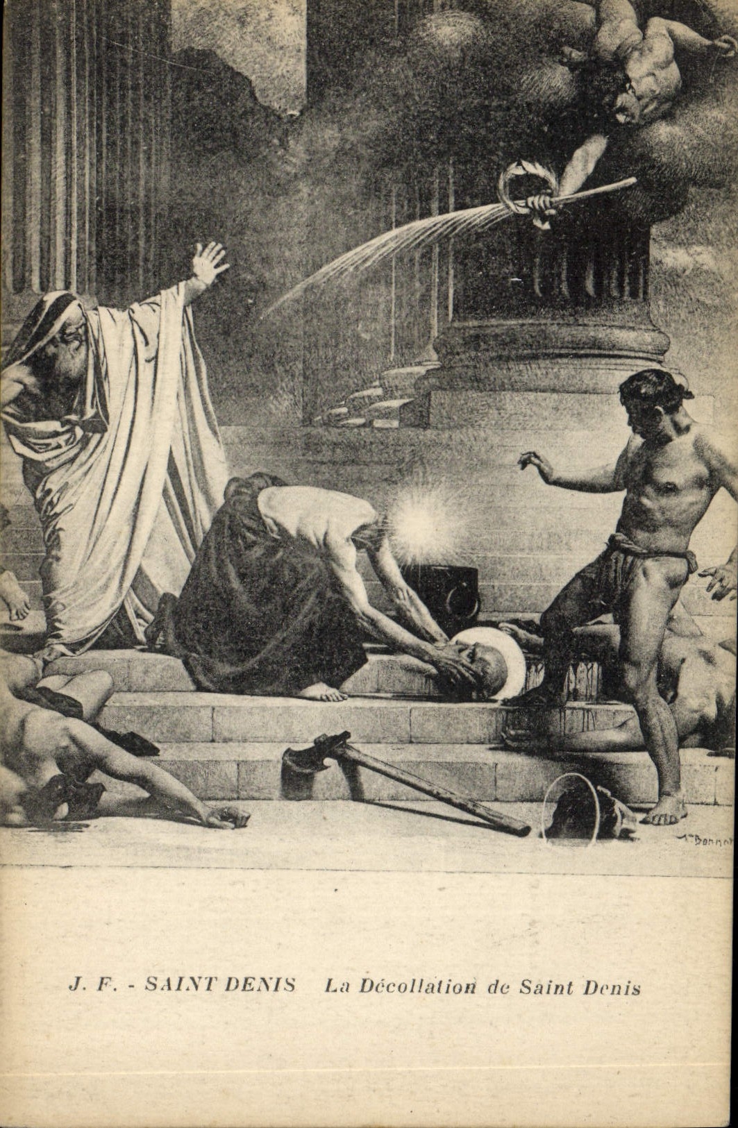 VINTAGE POSTCARD Holy Denis the Decapitation Of Denis Saint