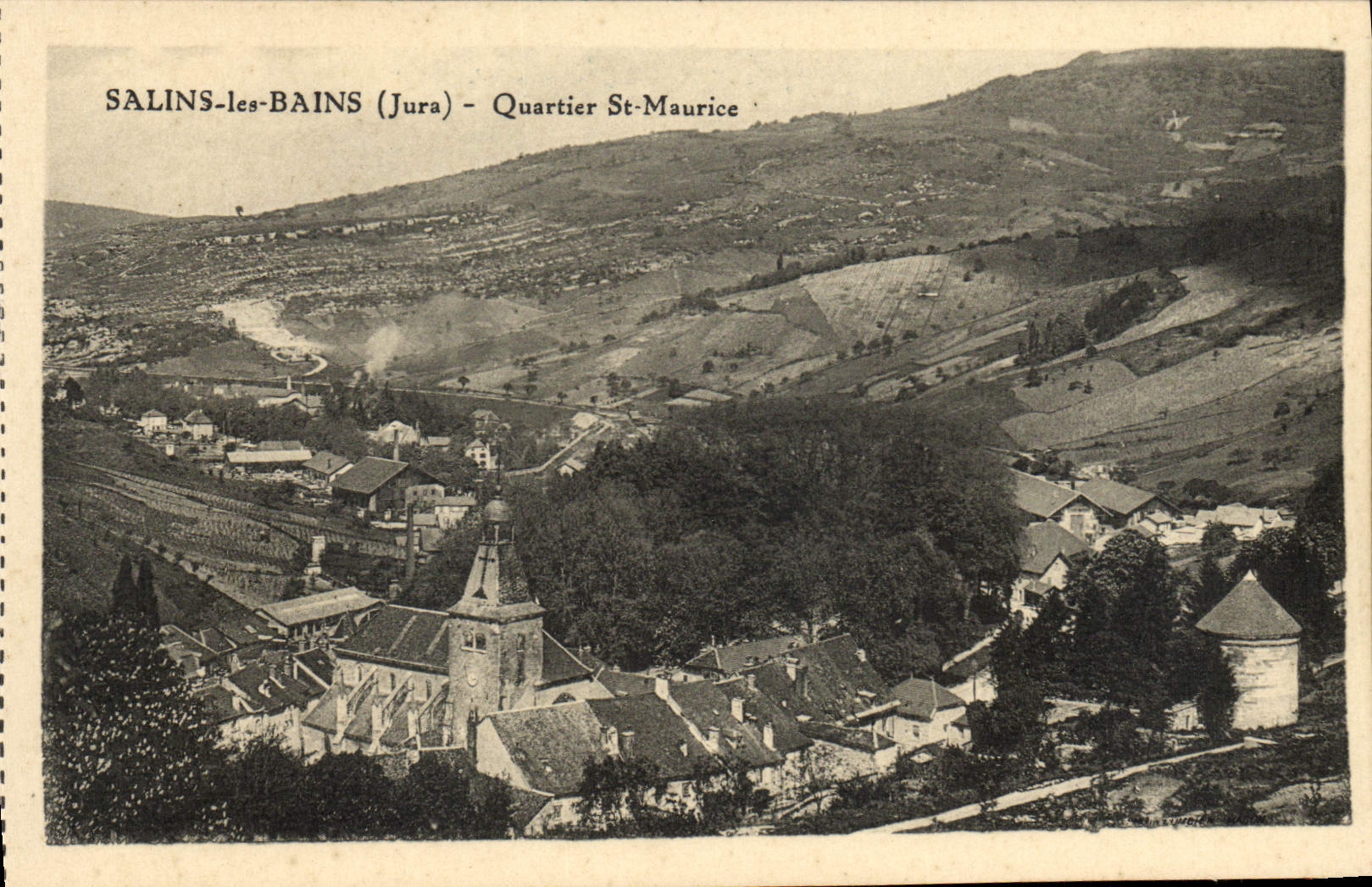 VINTAGE POSTCARD Saline Les Bains District St Maurice