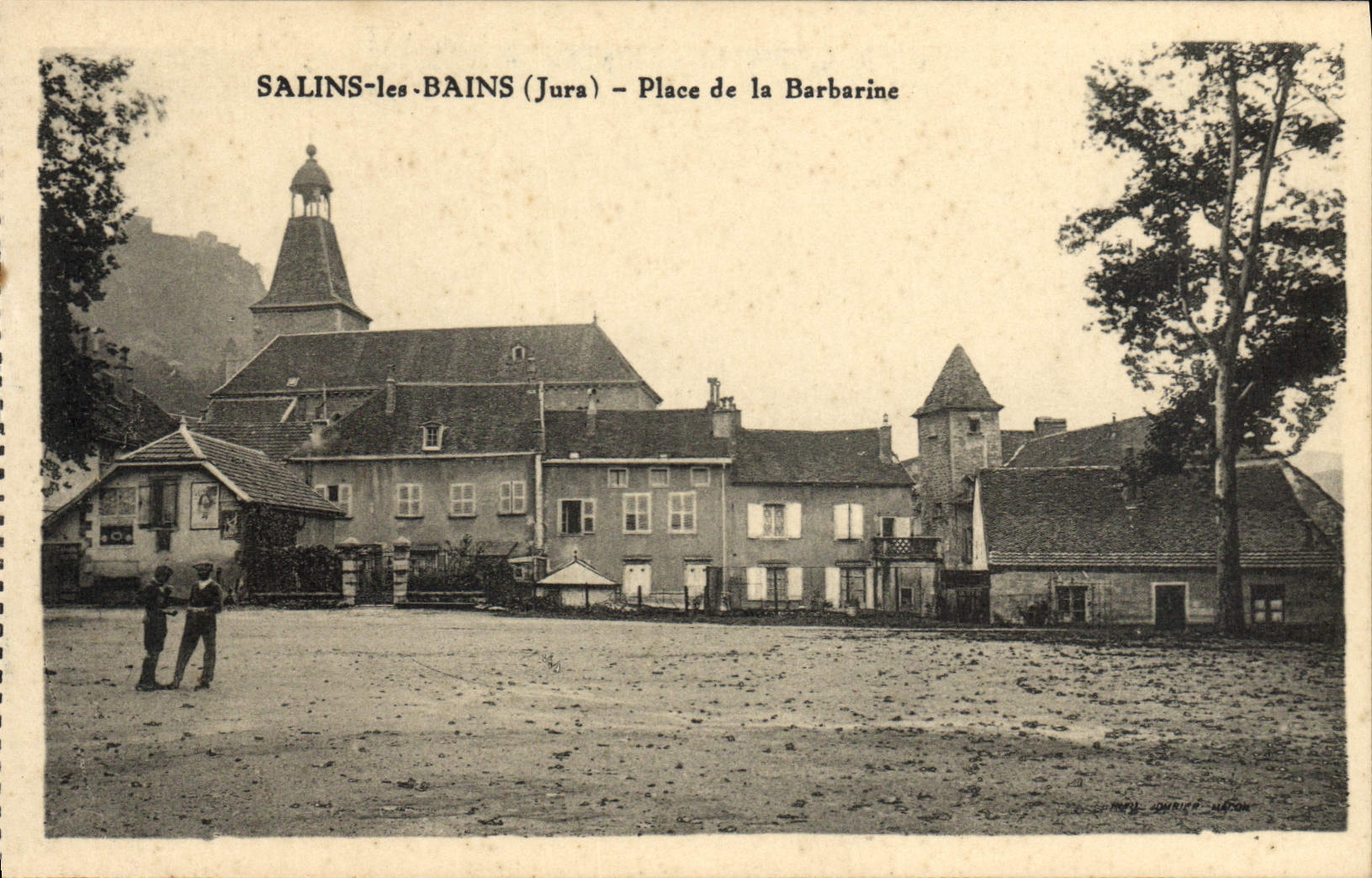 VINTAGE POSTCARD Saline Les Bains Place Of Barbarine