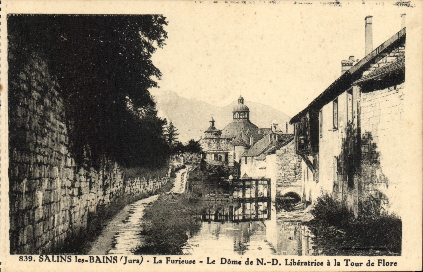 Furioso salino de la POSTAL de la VENDIMIA les Bains la bóveda del libertador del ND a la torre de la flora