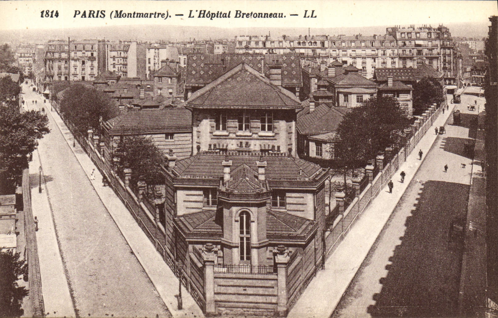 VINTAGE POSTCARD Paris the Hospital Bretonneau Health Hospital