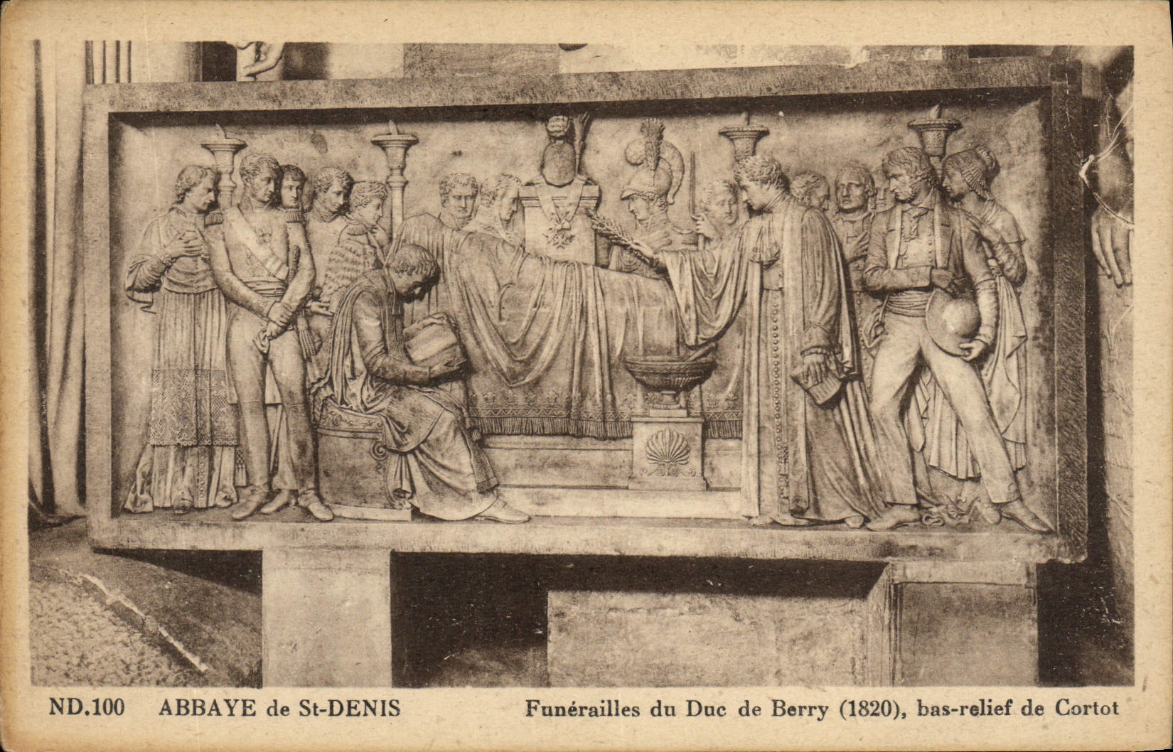 Entierro del St Denis de la abadía de la POSTAL de la VENDIMIA de la relevación De Cortot Due De Low Berry