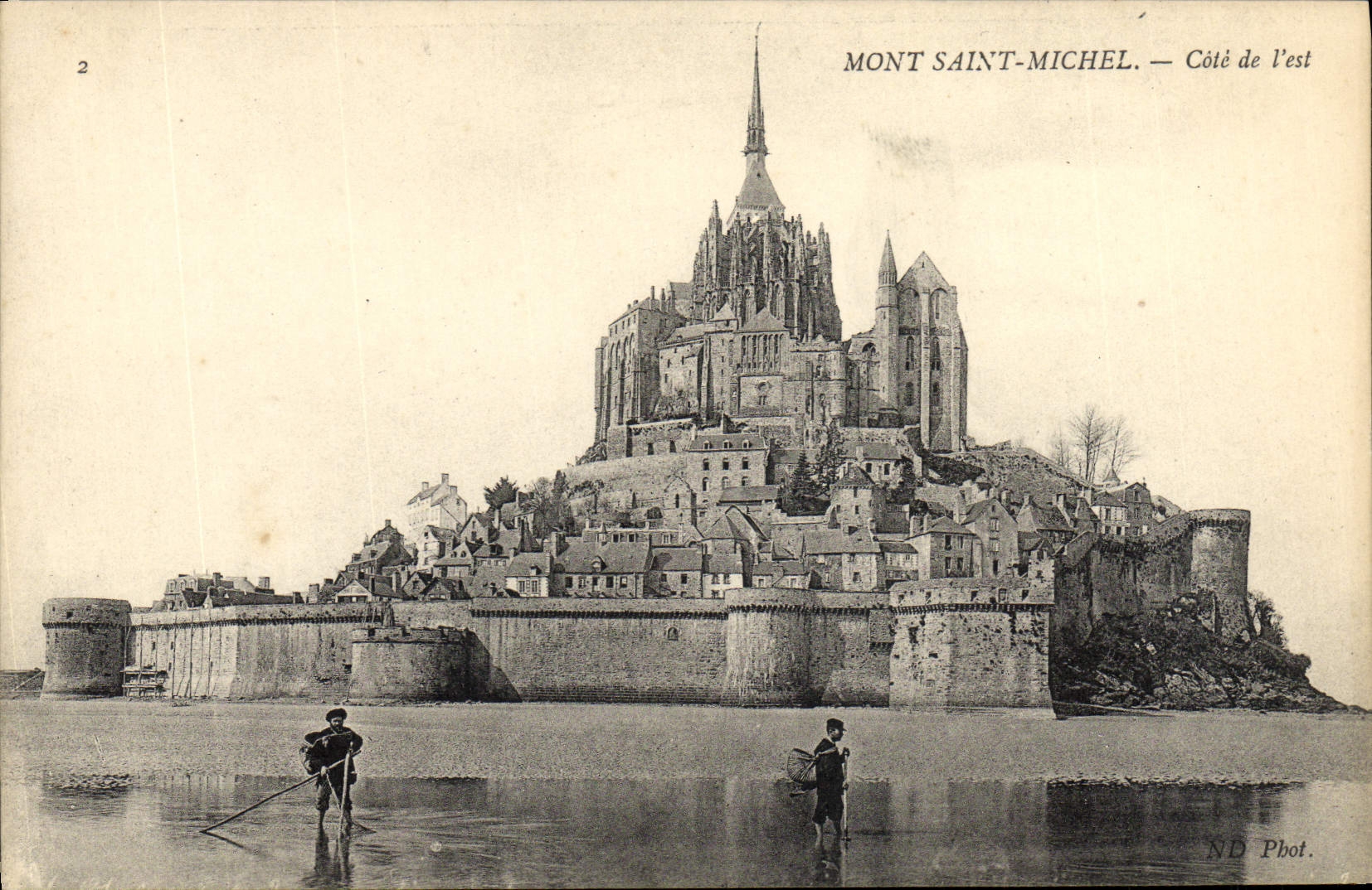 VINTAGE POSTCARD Mont Saint Michel Dimension Of the East Sinners Fishes