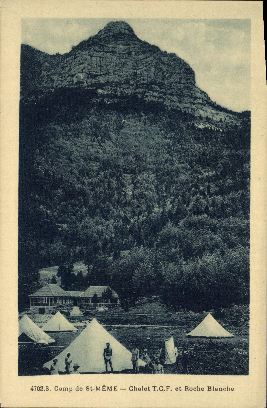 CPA Camp De St Meme Chalet Et Roche Blanche