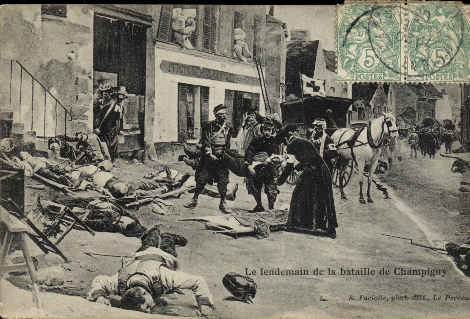 CPA Le Lendemain De La Bataille De Champigny Militaria