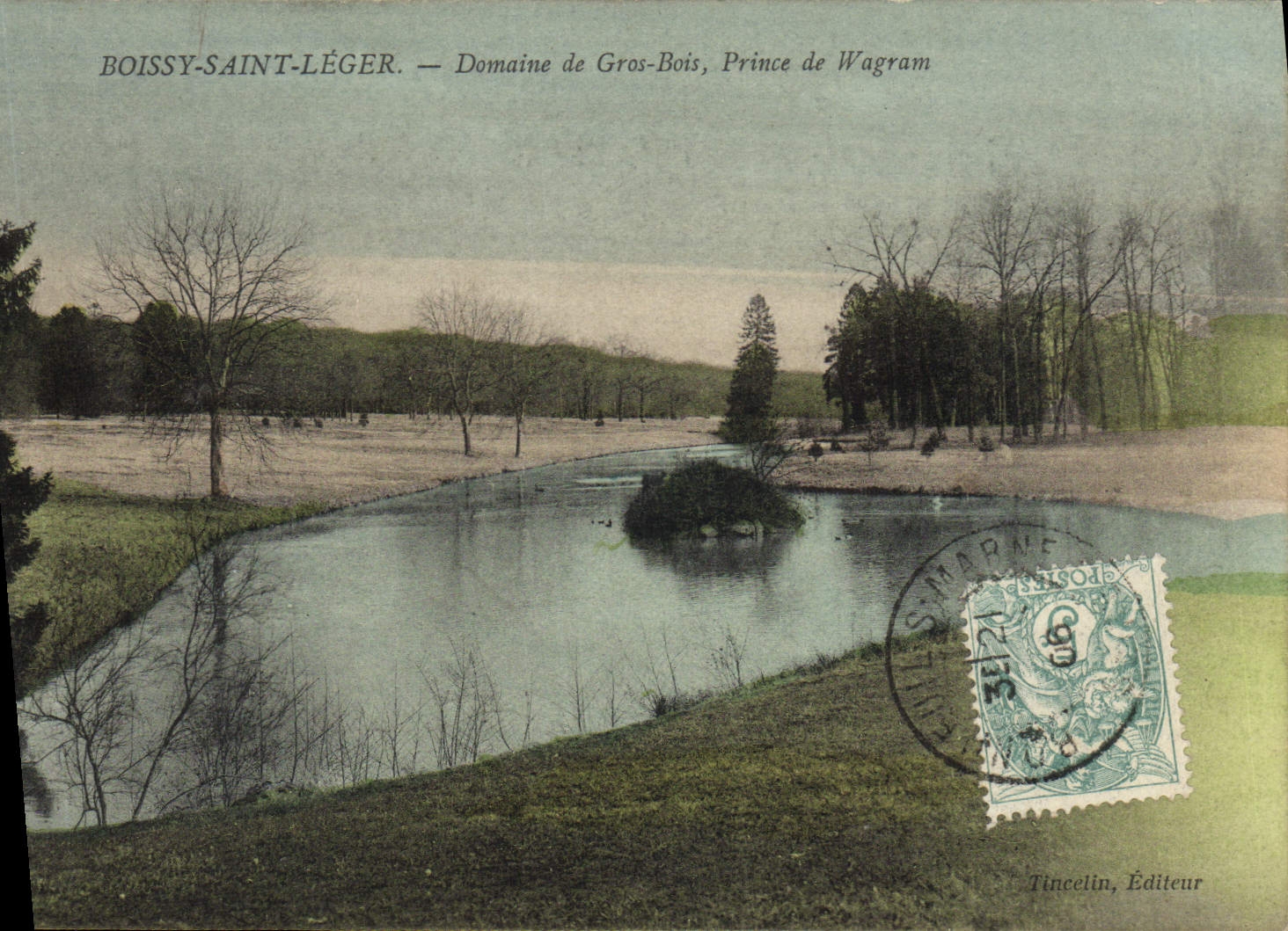 VINTAGE POSTCARD Holy Boissy Light Field Of Large Wood Prince De Wagram