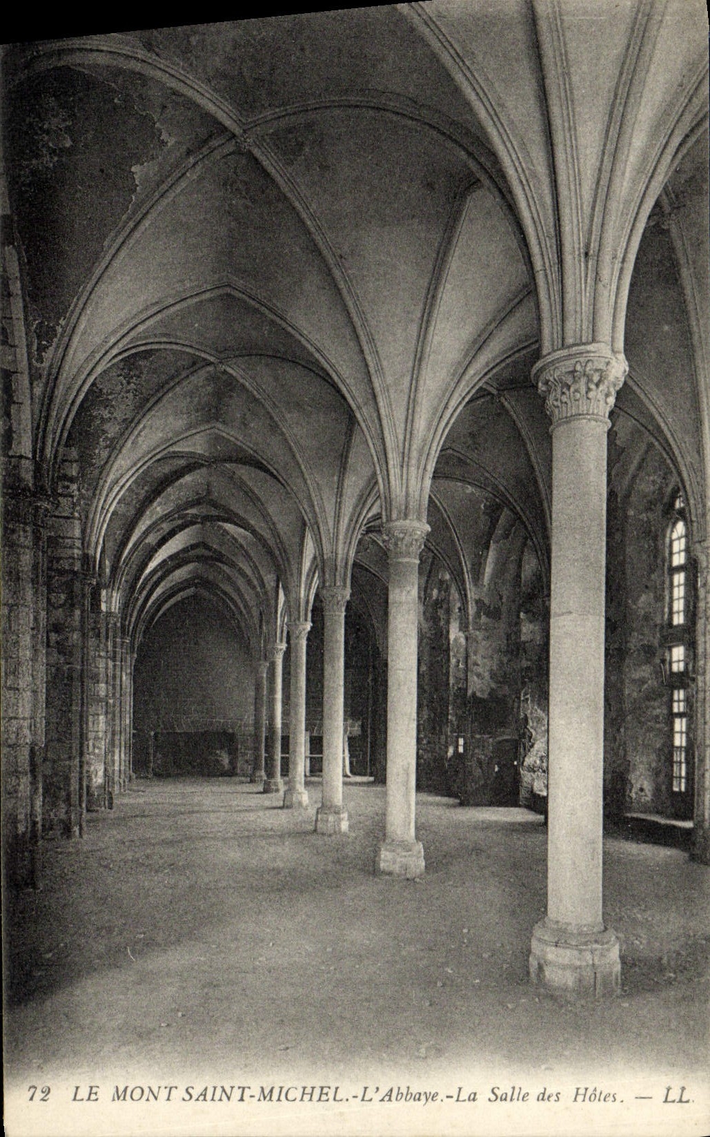 VINTAGE POSTCARD Mont Saint Michel the Abbey the Room Of the Hosts