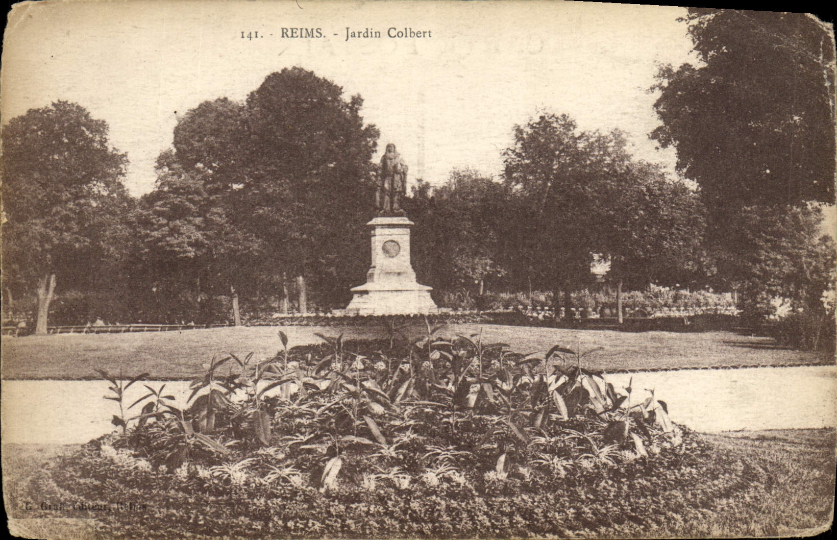 CPA Reims Jardin Colbert