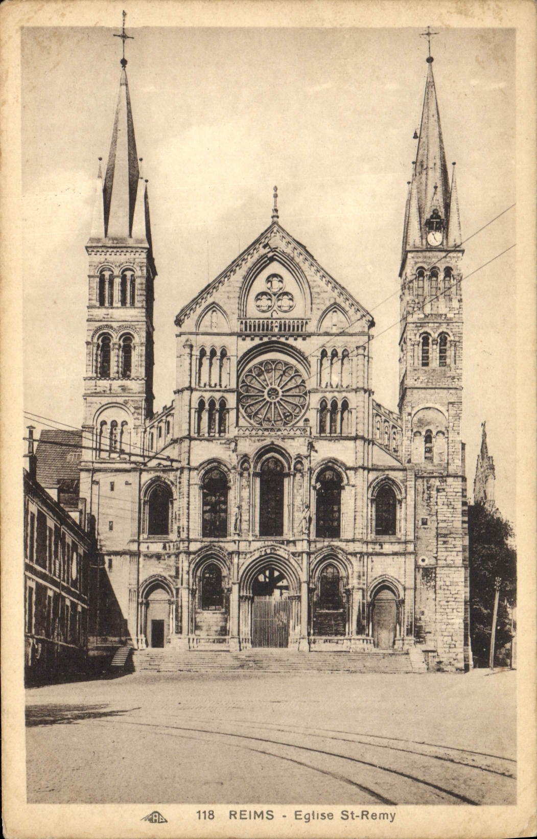 CPA Reims Eglise St Remy